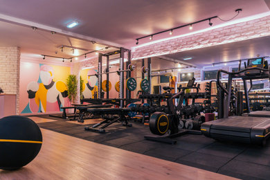 Design ideas for an industrial home gym in London.