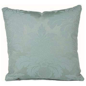 Pineapple Damask Petite Pillow, 16x16, 90/10 Duck Insert Pillow With Cover