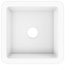 Eden Undermount Fireclay 18.1" Bowl Bar Prep Sink, Crisp White, Care IQ Kit