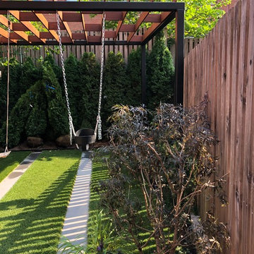 Brooklyn backyard with small playground
