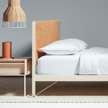 Blu Dot Me Time Queen Bed - Camel Leather