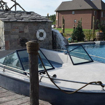 Backyard Boating Gunite Pool with ecoFinish KON