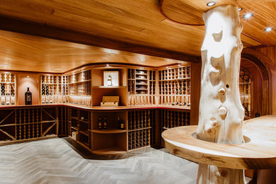 Example of a classic wine cellar design in Seattle