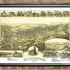 Old Map of Clarksburg West Virginia 1898, Vintage Map Art Print, 12"x18"