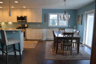 Photo of a contemporary kitchen in Detroit.