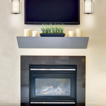 Vector 2 Light Wall Fixtures in Living Room