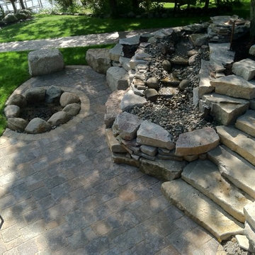 Stone outcropping steps