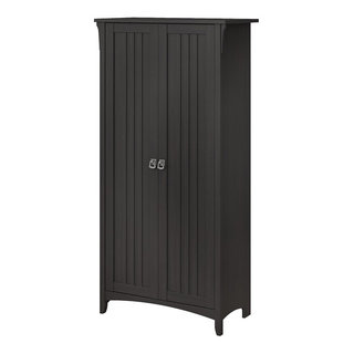 Bush Furniture Salinas Tall Storage Cabinet With Doors Vintage