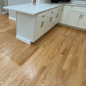 Refinish red oak flooring, 3 coats of oil based finish
