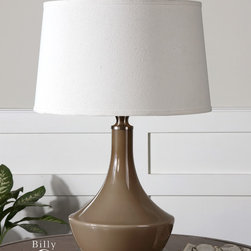 Uttermost Kerman Warm Gray Table Lamp - Table Lamps
