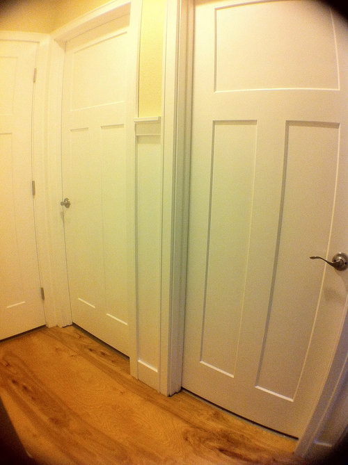 Mini Hallway Redo Plywood Floors and Wainscoting