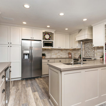 A wine enthusiasts kitchen with a french cafe feel