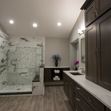 Contemporary Carrara Master Bathroom