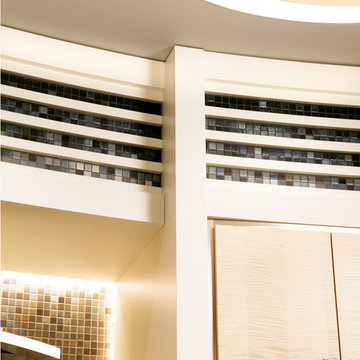GRADIENT GLASS TILE KITCHEN BACKSPLASH