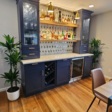 Blue Bar & Entryway Storage