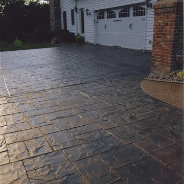 Stamped Concrete Driveway - Overlay