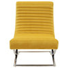 Jules Tufted Velvet Accent Chair, Yellow
