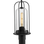 Progress Lighting - Watch Hill 1-Light Textured Black Clear Seeded Glass Outdoor Post Light - Incorporate a timeless style inspired by Victorian-era gaslight fittings with the Watch Hill Collection 1-Light Textured Black Clear Seeded Glass Farmhouse Outdoor Post Lantern Light.