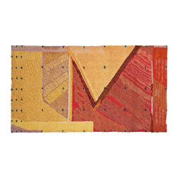 "Adobe de Granville" Wool Wall Hanging / Rug by J. Anderson - Area Rugs