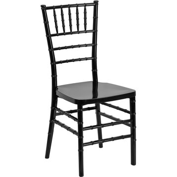 Flash Furniture Flash Elegance Black Resin Stacking Chiavari Chair