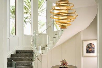 Inspiration for a contemporary staircase remodel in Miami