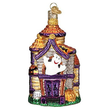 Old World Christmas 26038 Haunted House Blown Glass Ornament