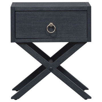 Liberty Furniture Midnight One Drawer Accent Table in Denim