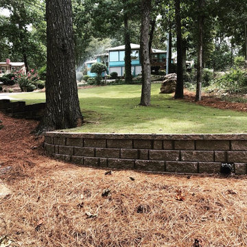 Dry River Bed Drainage/Retaining Wall/New Lawn