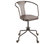 Lumisource Oregon Task Chair, Antique Metal and Espresso Wood