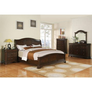 Picket House Conley Cherry King  Panel Bed in Cherry