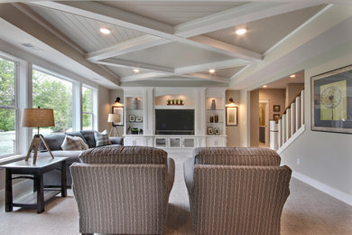 Family room - country family room idea in Grand Rapids