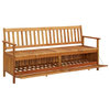 vidaXL Outdoor Storage Bench Deck Box for Patio Furniture Solid Wood Acacia