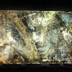 All Natural Stone - Lemurian Blue Granite Slab - Kitchen Countertops