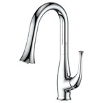 ZLINE Kitchen and Bath - ZLINE Shakespeare Kitchen Faucet in Chrome (SHK-KF-CH) - Experience ZLINE Attainable Luxury with industry-leading kitchen and bath products that provide an elevated luxury experience, all designed in Lake Tahoe, USA. The ZLINE Shakespeare Kitchen Faucet in Chrome (SHK-KF-CH) is manufactured with the highest quality materials on the market. ZLINE faucets feature ceramic disc cartridge technology. Ceramic disc faucets offer precise, ergonomic control making them easy to use and ADA compliant. This contemporary, European technology is quickly becoming the industry standard due to it being durable and longer-lasting than other valve varieties on the market. We have focused on designing each faucet to be functionally efficient while offering a sleek design, making it a beautiful addition to any kitchen. While aesthetically pleasing, this faucet offers a hassle-free washing experience, with 360 degree rotation and a spring loaded pressure adjusting spray wand. At 2.2 gal per minute this faucet provides the perfect amount of flexibility and water pressure to save you time. Our cutting edge lock in technology will keep your spray wand docked and in place when not in use. ZLINE delivers the most efficient, hassle free kitchen faucet with a lifetime warranty, giving you peace of mind. The Shakespeare kitchen faucet SHK-KF-CH ships next business day when in stock.
