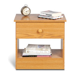 Prepac Edenvale Oak 1-Drawer Nightstand - Nightstands And Bedside Tables