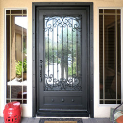 Corsica - Iron & Glass Front Entry Door - Front Doors