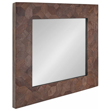 Okeefe Framed Wall Mirror, Natural 29x29
