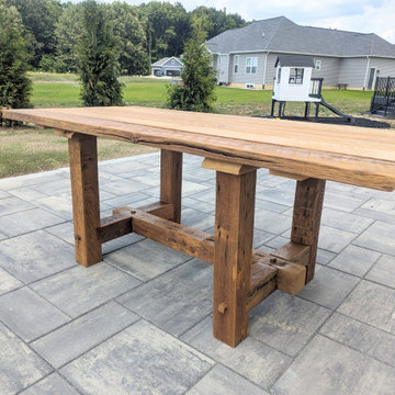 Reclaimed Barn Wood Patio Table | Custom Outdoor Dining Table