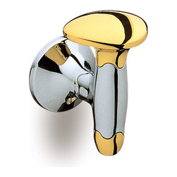 Secret Bath - Secret Bath, Chrome And Gold Towel Hook, Filigrana Collection - Robe & Towel Hooks