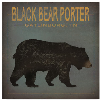 Ryan Fowler 'Black Bear Porter' Canvas Art