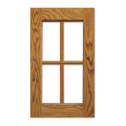 Del Rio with French Lites from CabinetNow.com shown in Red Oak - Kitchen Cabinetry