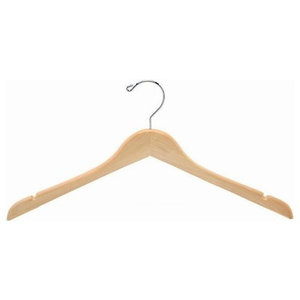 pack of 25 10" Infant & Baby Natural Wood Combination Hanger