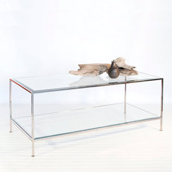 Worlds Away Taylor Rectangular Nickel or Gold Coffee Table - Coffee Tables