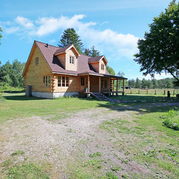 Autentisk bjælkehytte