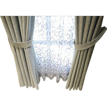 Luxury Window Curtain, Gray Pereira, 54X84, With Voile