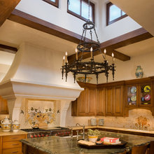 kitchen cooktop hood and backsplash