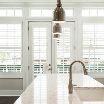 Custom Hardwood Plantation Shutters with 3.5" Louvers
