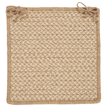 Natural Wool Houndstooth, Tea Chair Pad, Set of 4