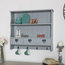 Large Wall Shelf With Heart Drawer Storage, Grey