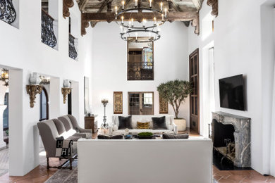 Photo of a mediterranean living room in Los Angeles.